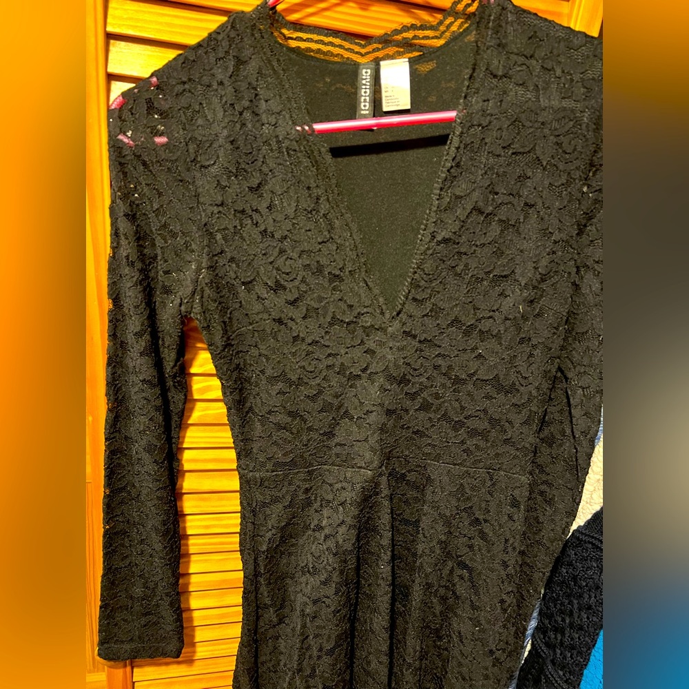 H&M women’s black lace dress